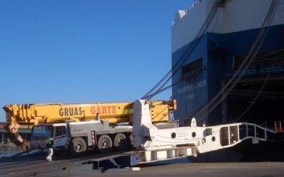 Embarque de 5 grúas rodantes