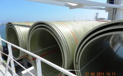 Embarques de 30 tubos de fibra de vidrio